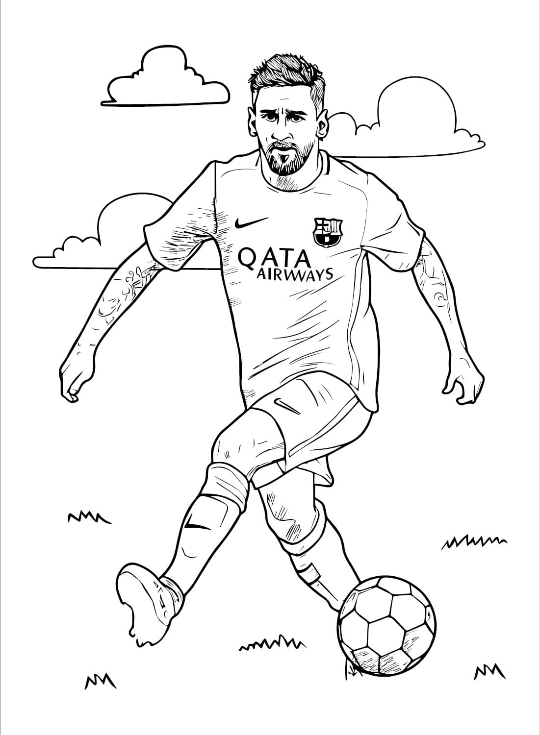 Lionel Messi Coloring Pages ColoringLib