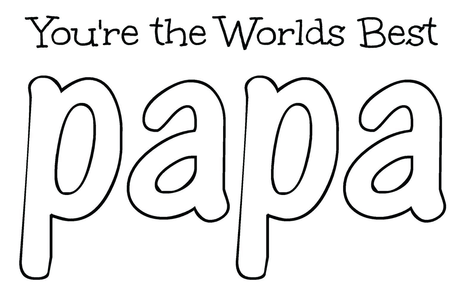 List Of Papa Coloring Pages