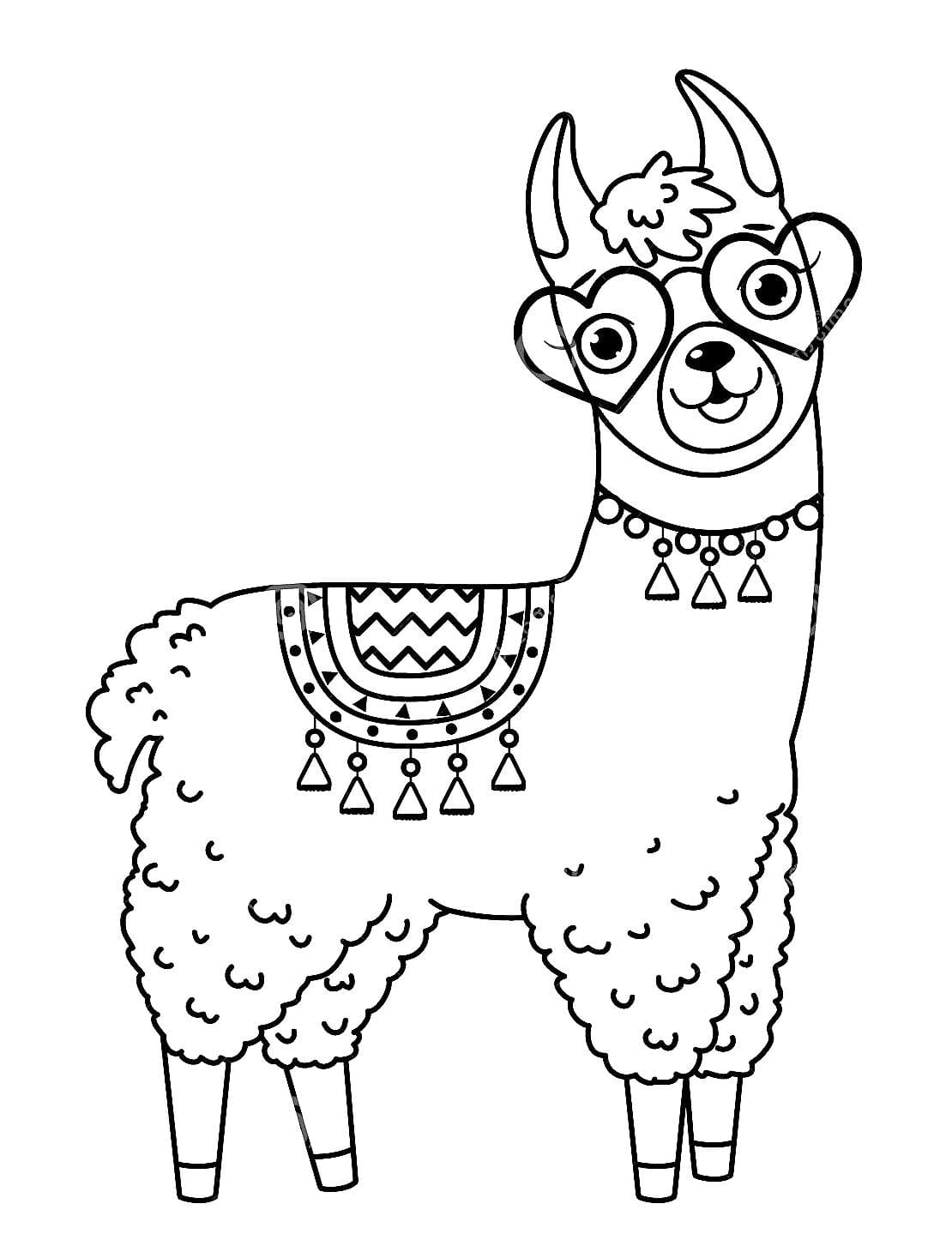 Llama Coloring Pages Printable