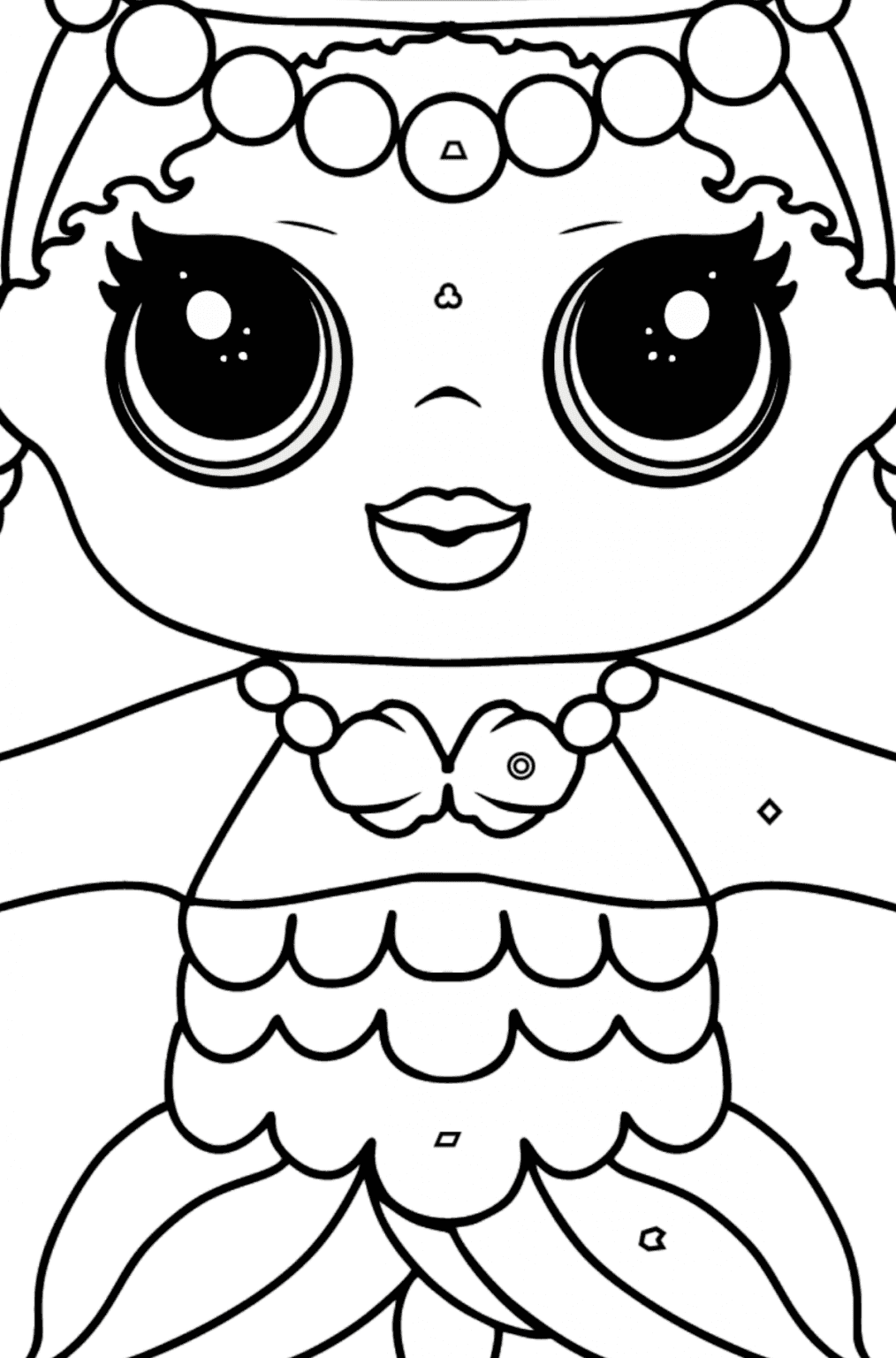 LOL Surprise Doll Merbaby Coloring Page Online And Print For Free