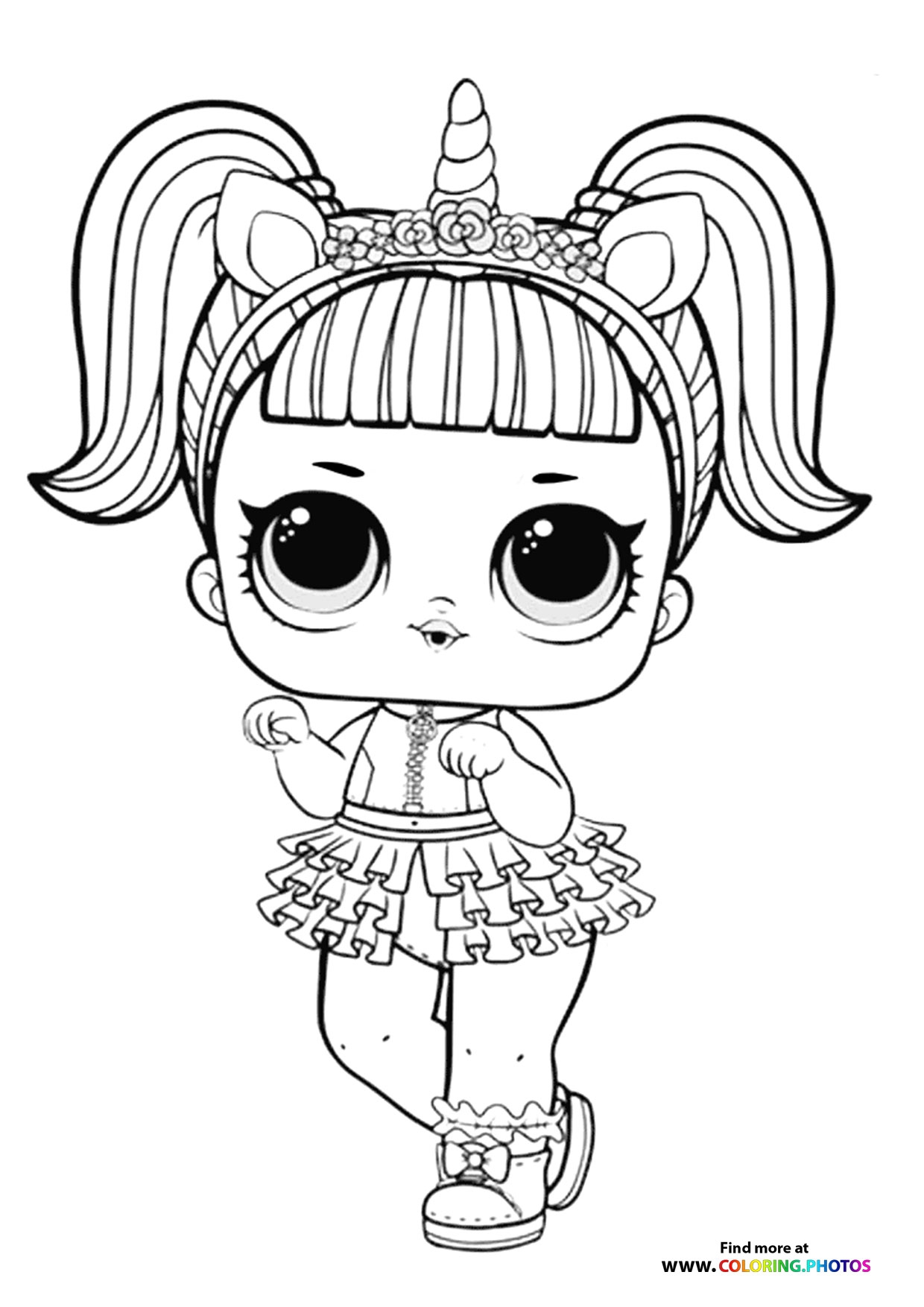 Lol Surprise Doll Unicorn Coloring Pages For Kids