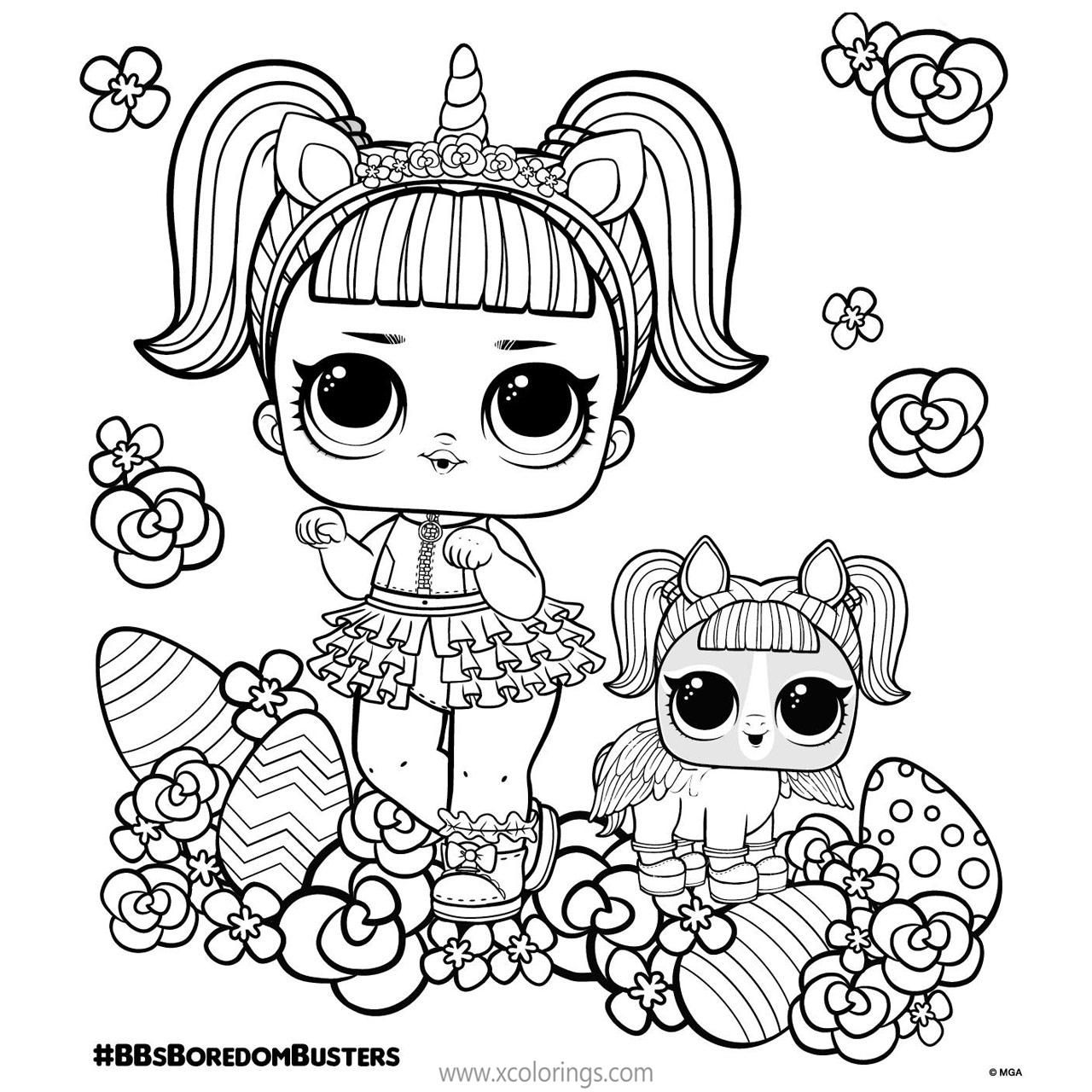 LOL Unicorn Coloring Pages Coloring Home