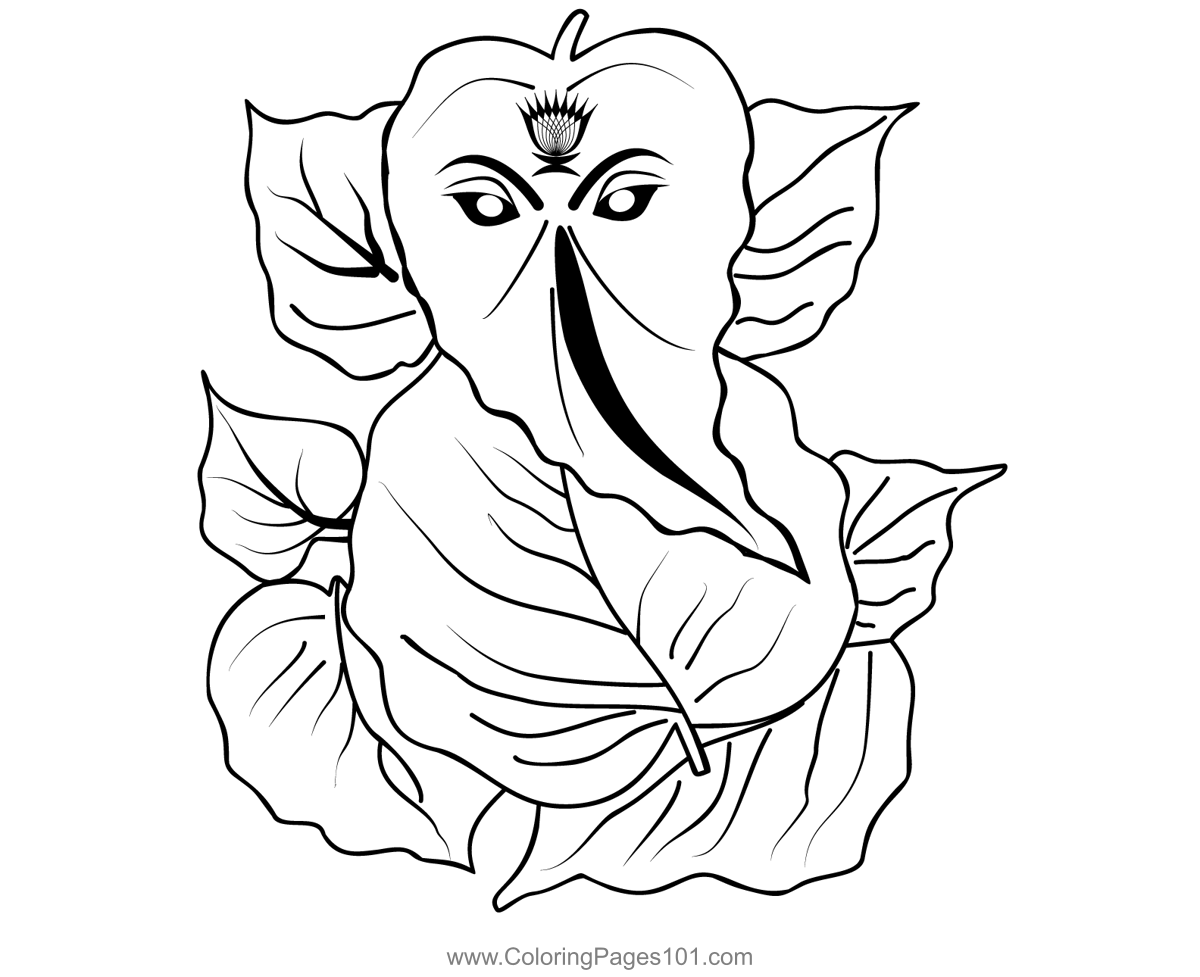 Lord Ganesh 3 Coloring Page For Kids Free Hindu Gods Printable Coloring Pages Online For Kids