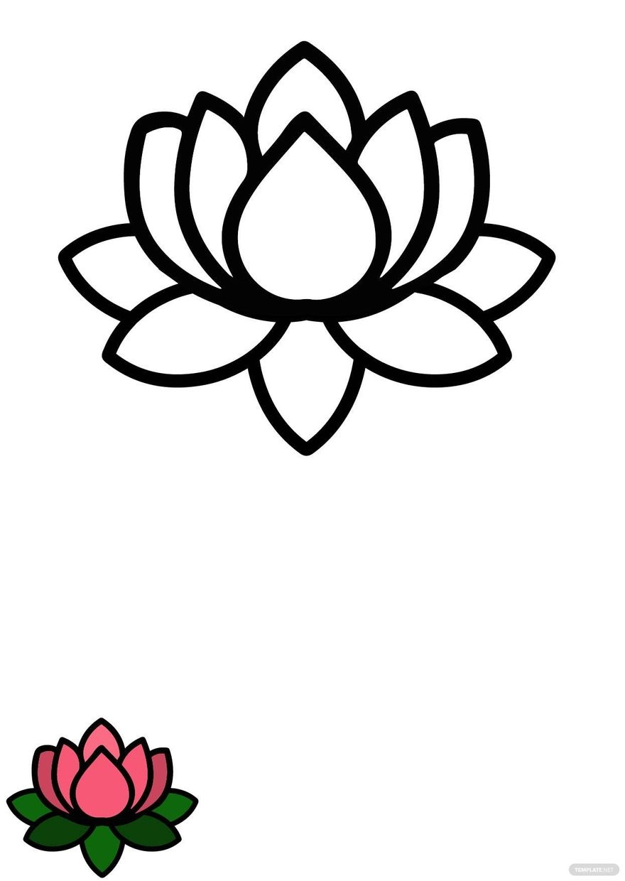 Lotus Coloring Page