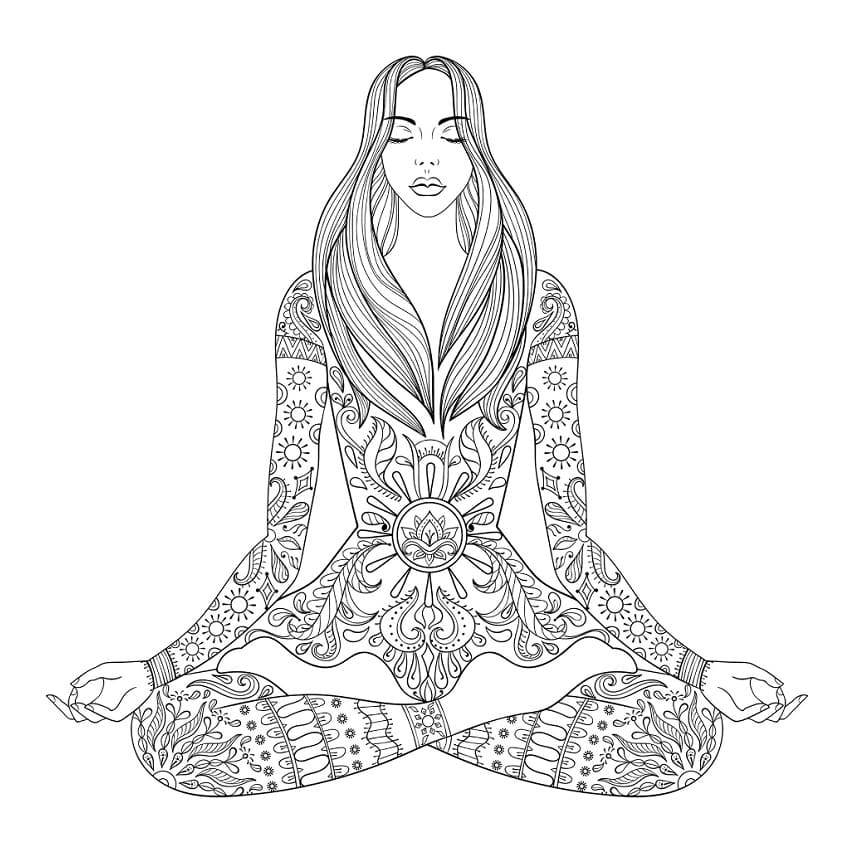Meditation Coloring Pages Printable