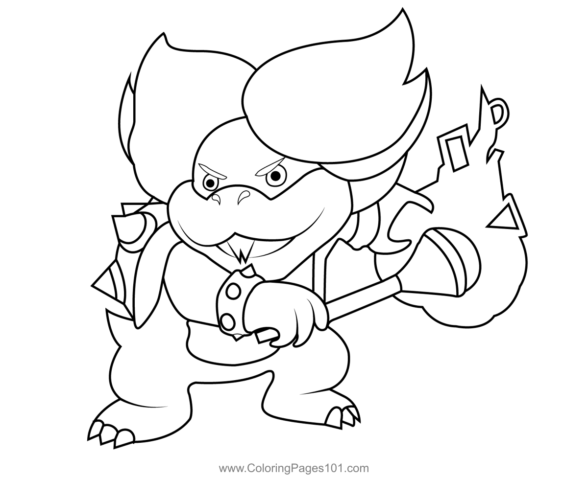 Ludwig Koopalings Coloring Page For Kids Free Koopalings Printable Coloring Pages Online For