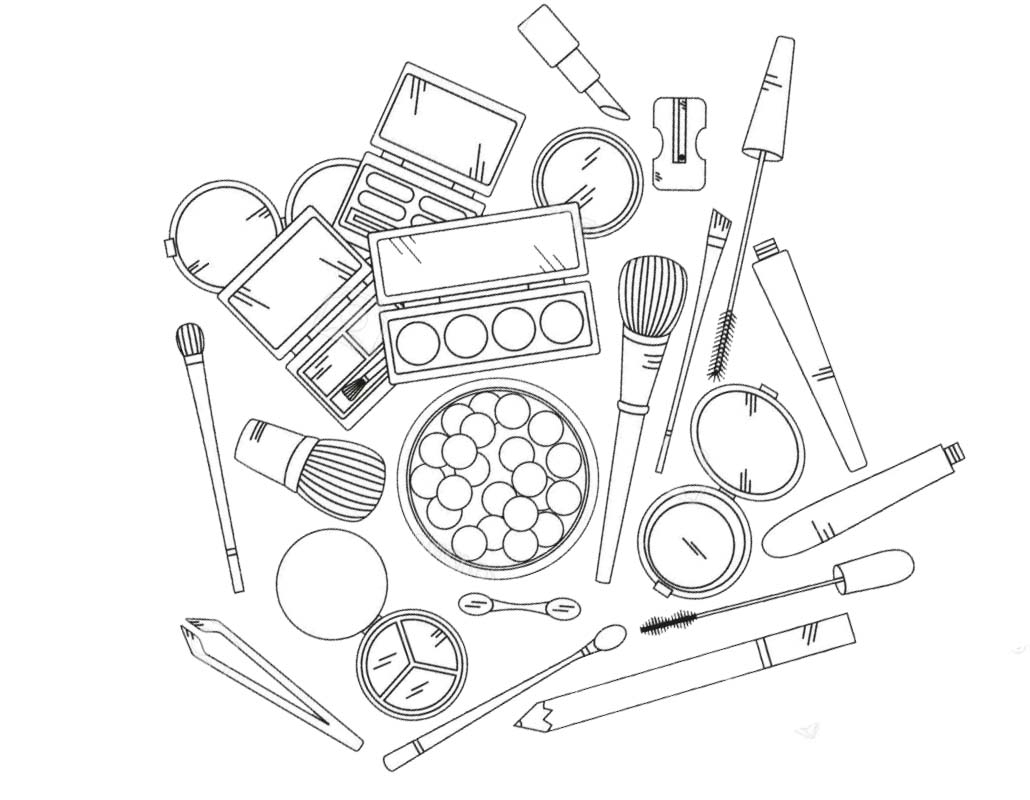 Free Printable Makeup Coloring Pages