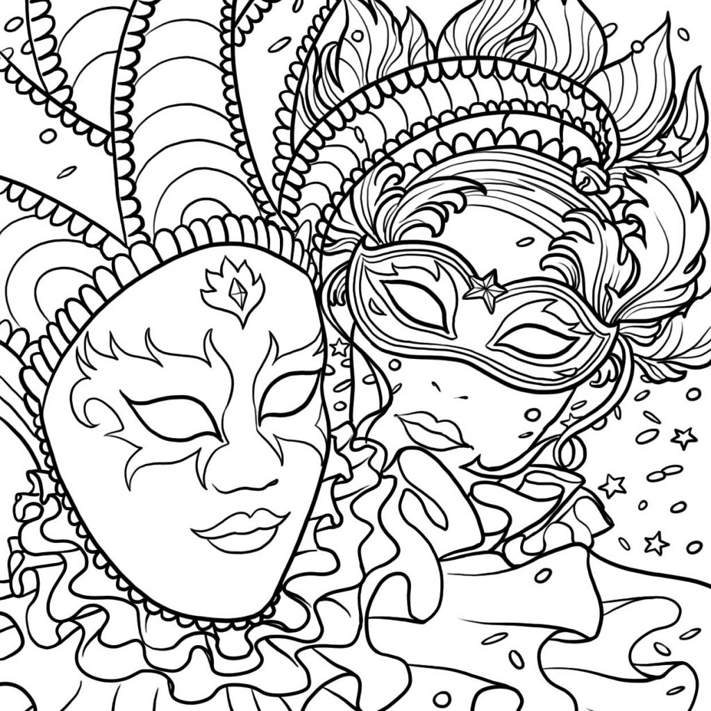 Mardi Gras Coloring Pages Free Printable