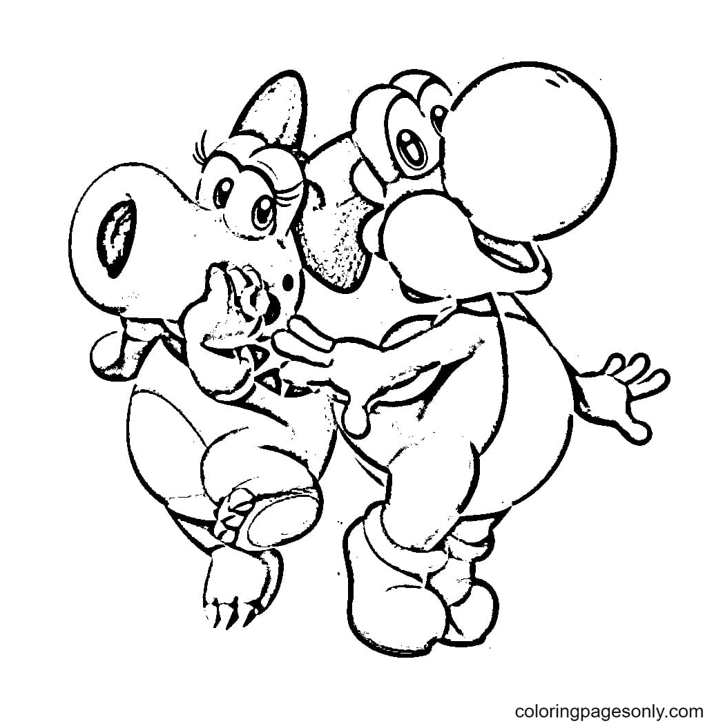 Mario Birdo Coloring Pages Print Super Sketch Coloring Page