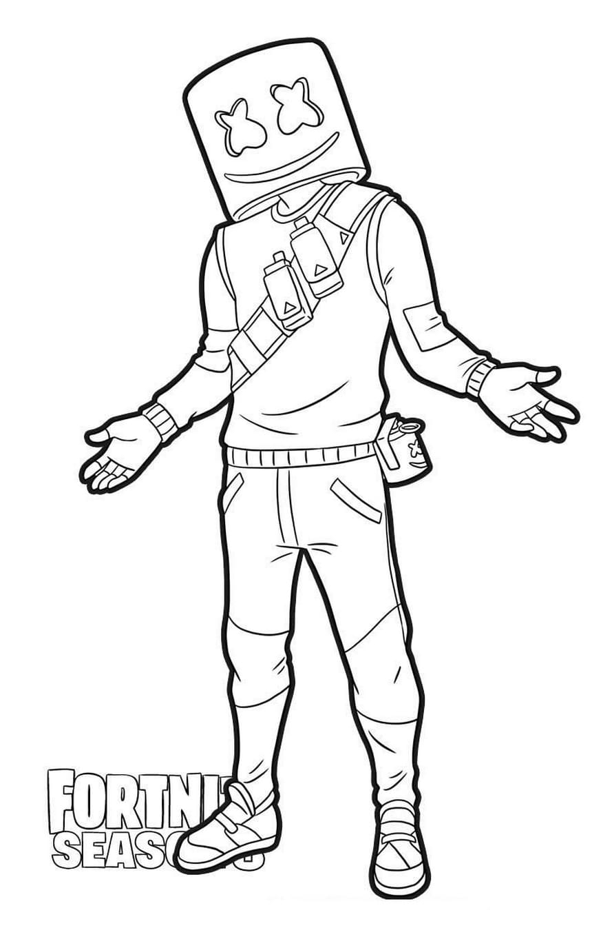 Marshmello Fortnite Coloring Pages Print For Free WONDER DAY Coloring Pages For Children