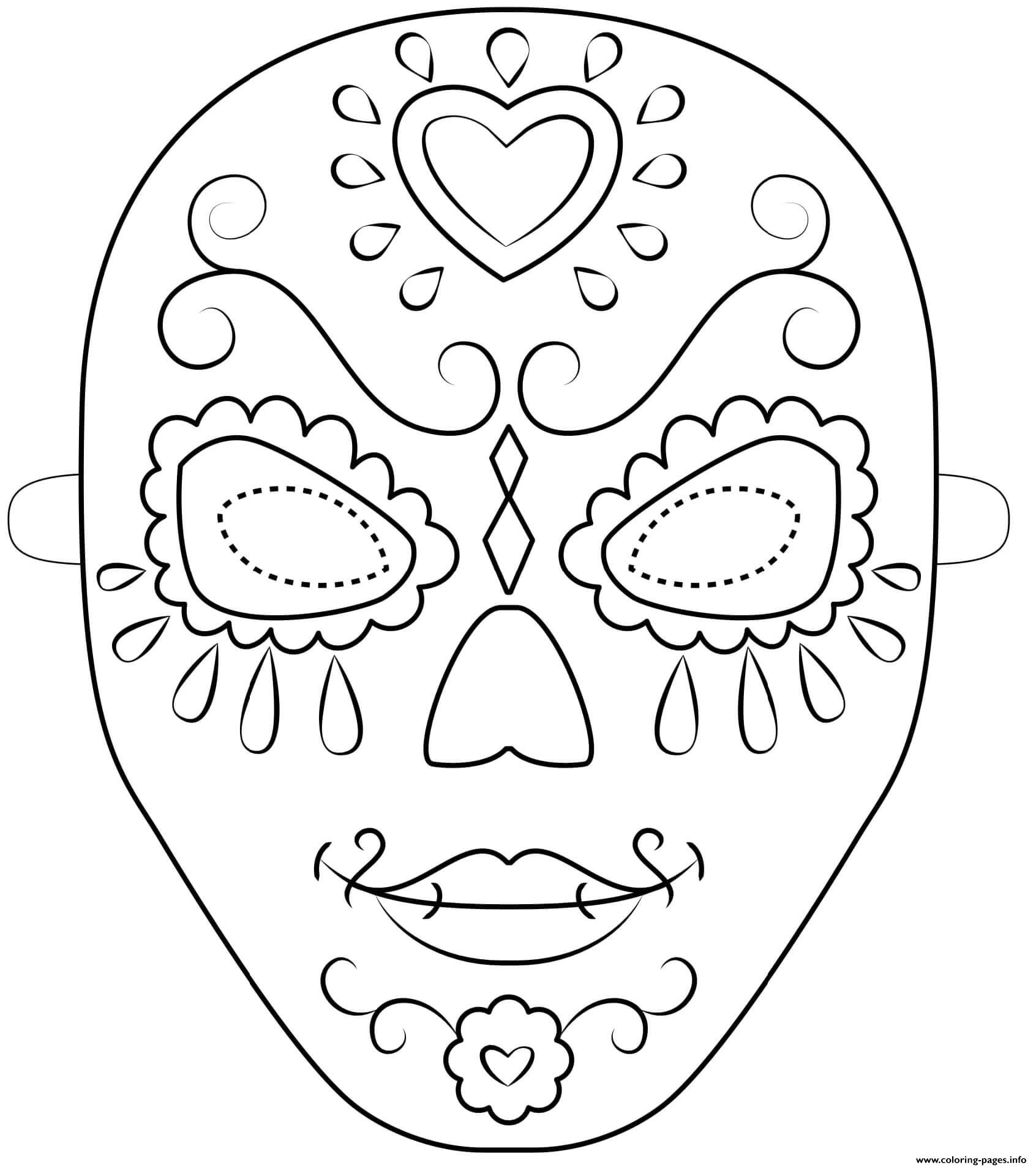 Mask Coloring Pages To Download And Print For Free