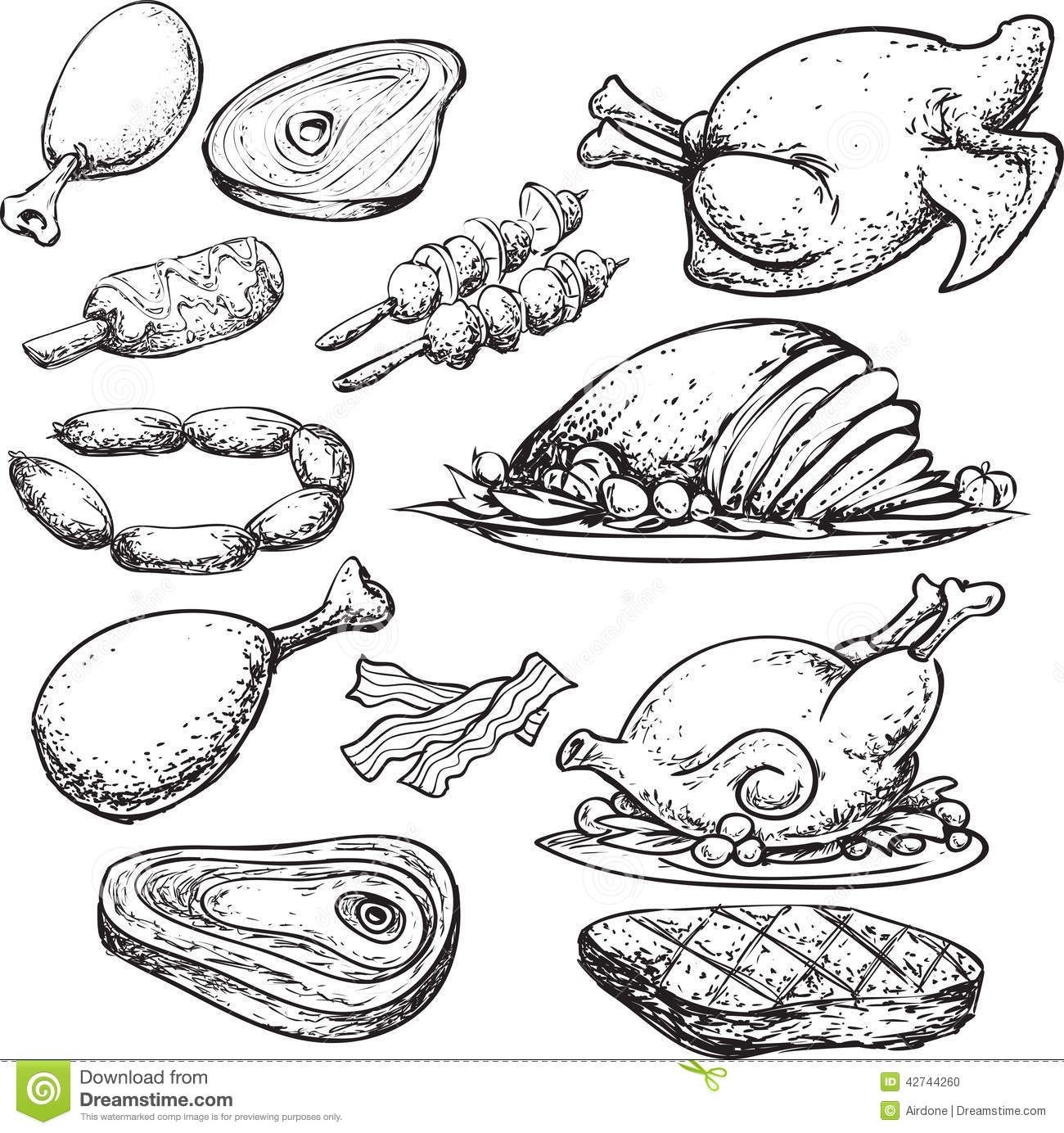Meat Coloring Page