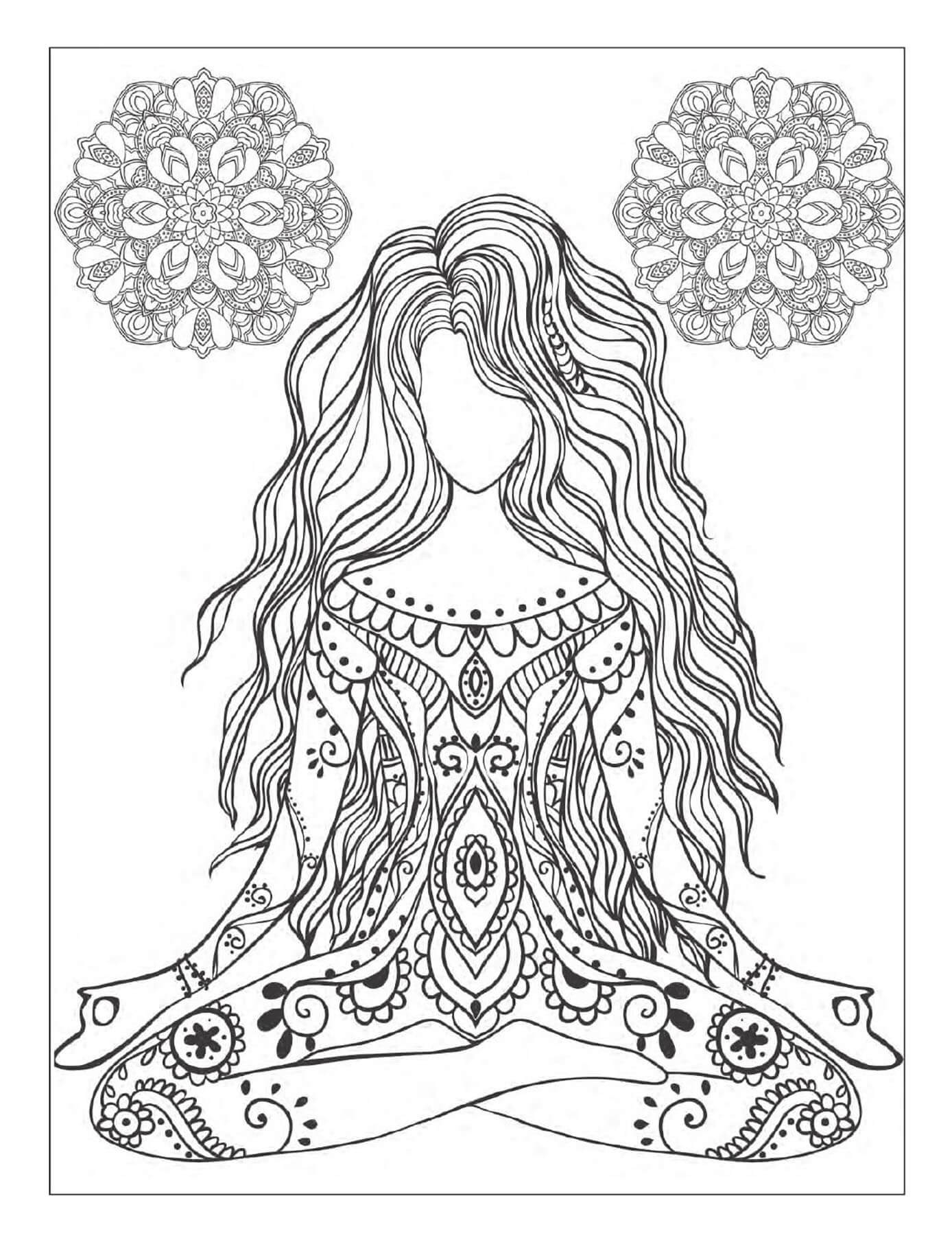 Meditation Mindfulness Coloring Page Free Printable Coloring Pages For Kids