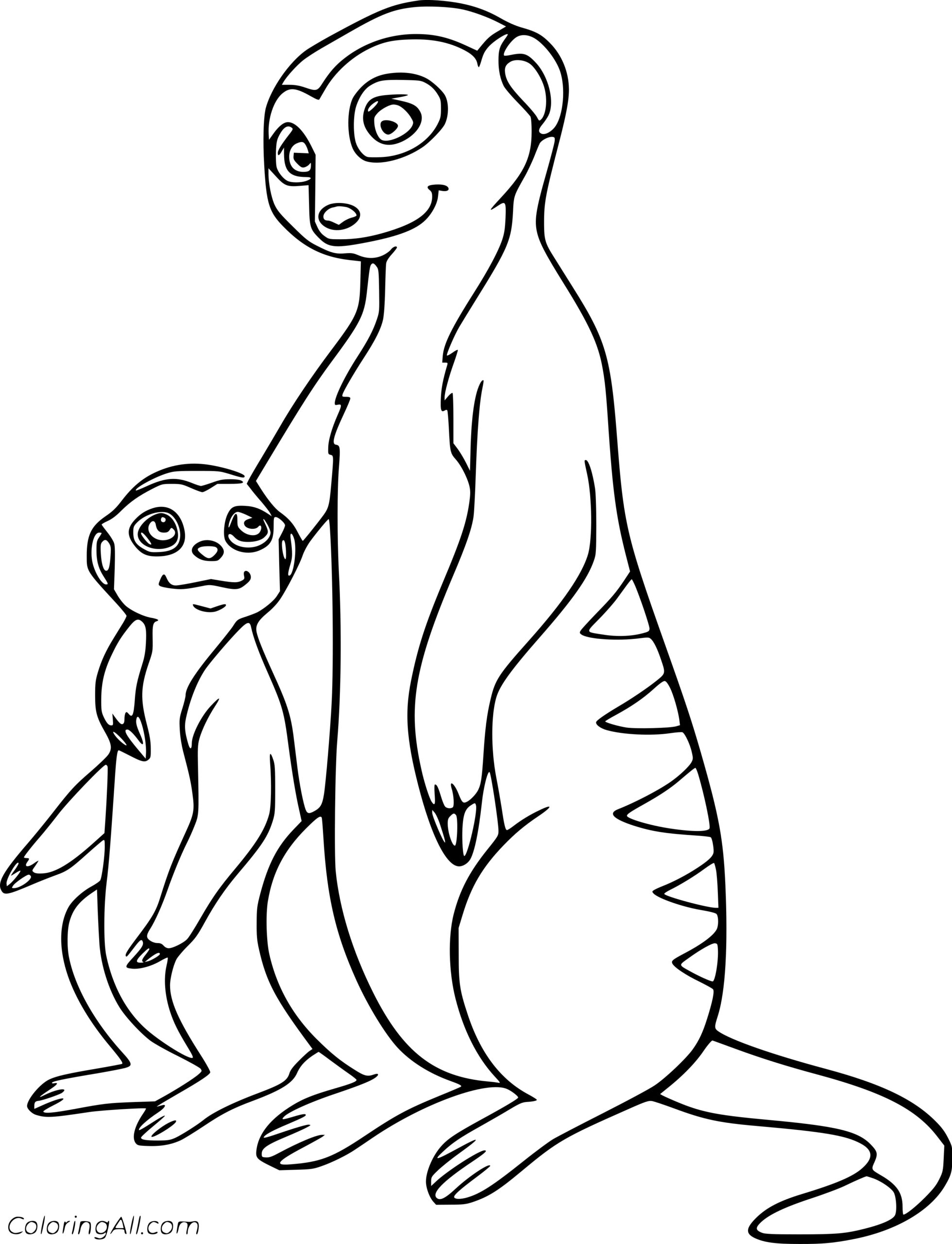 Meerkat Printable Coloring Pages
