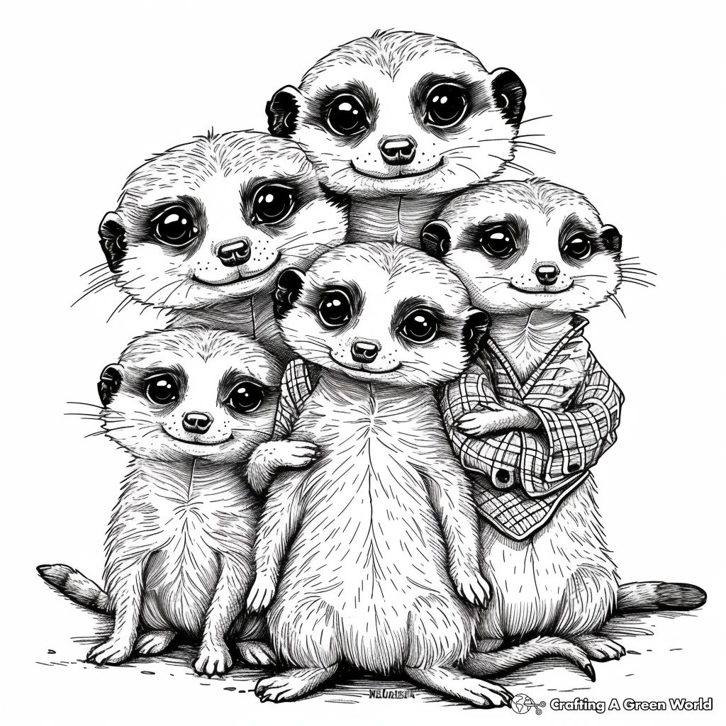 Meerkat Coloring Pages Free Printable
