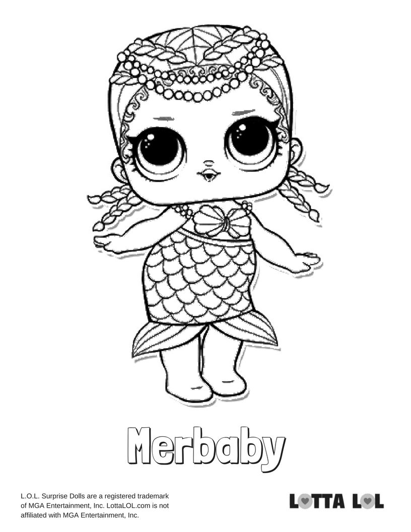 Merbaby Coloring Page Lotta LOL Kids Printable Coloring Pages Quote Coloring Pages Cool