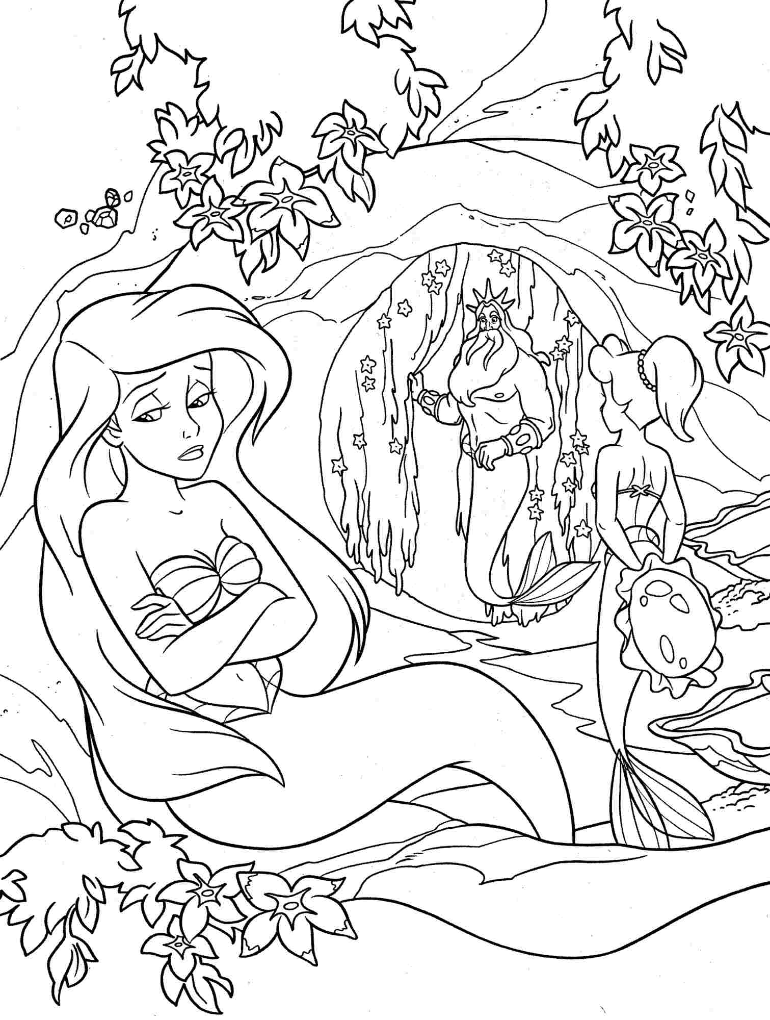 Little Mermaid Coloring Pages Printable