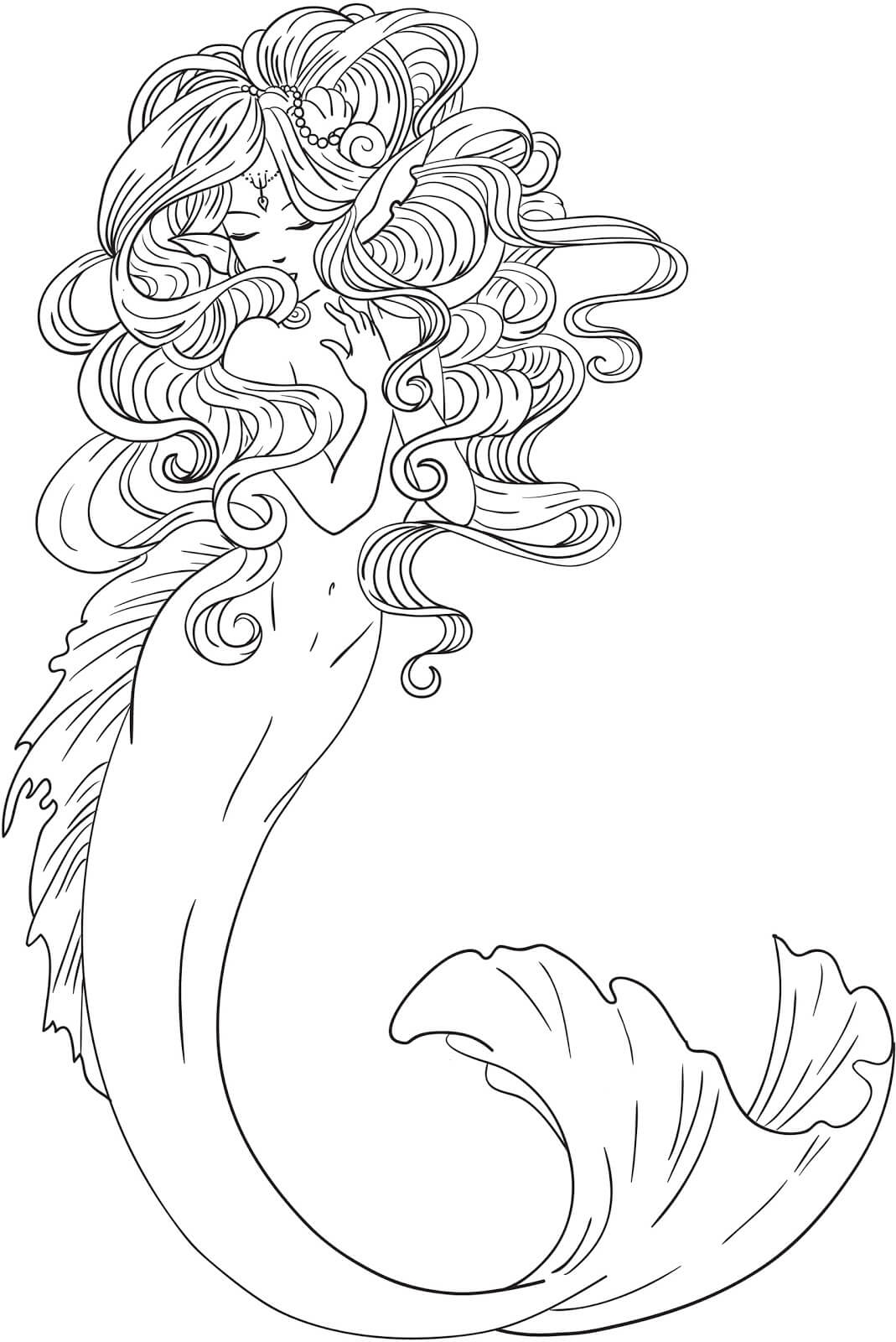 Mermaid Coloring Pages Printable Coloring Pages