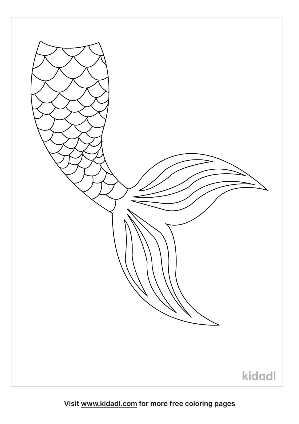 Printable Mermaid Tail Coloring Pages