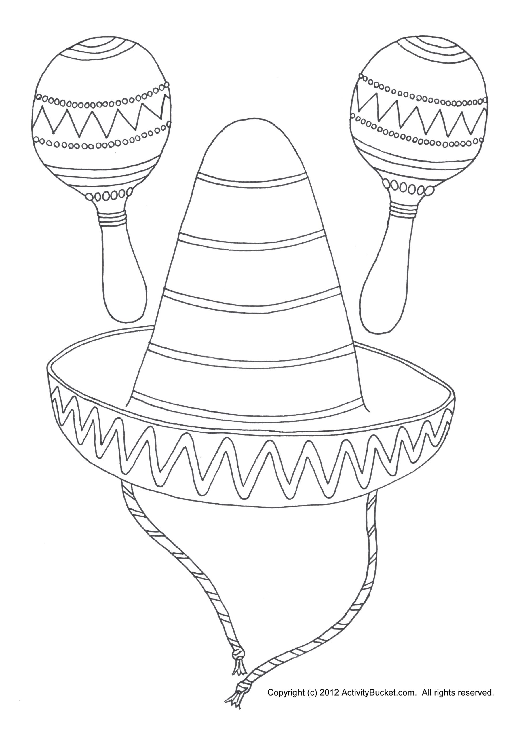 Mexican Sombrero Coloring Page At GetColorings Free Printable Colorings Pages To Print And