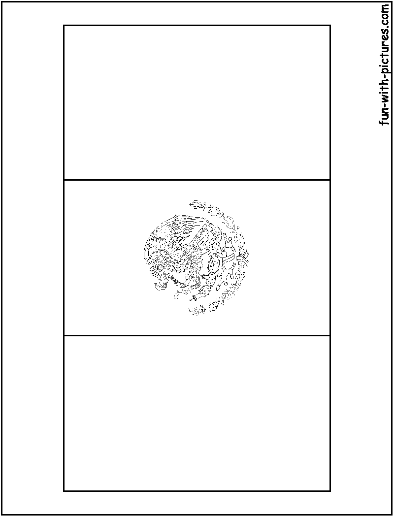 Mexico Flag Coloring Page