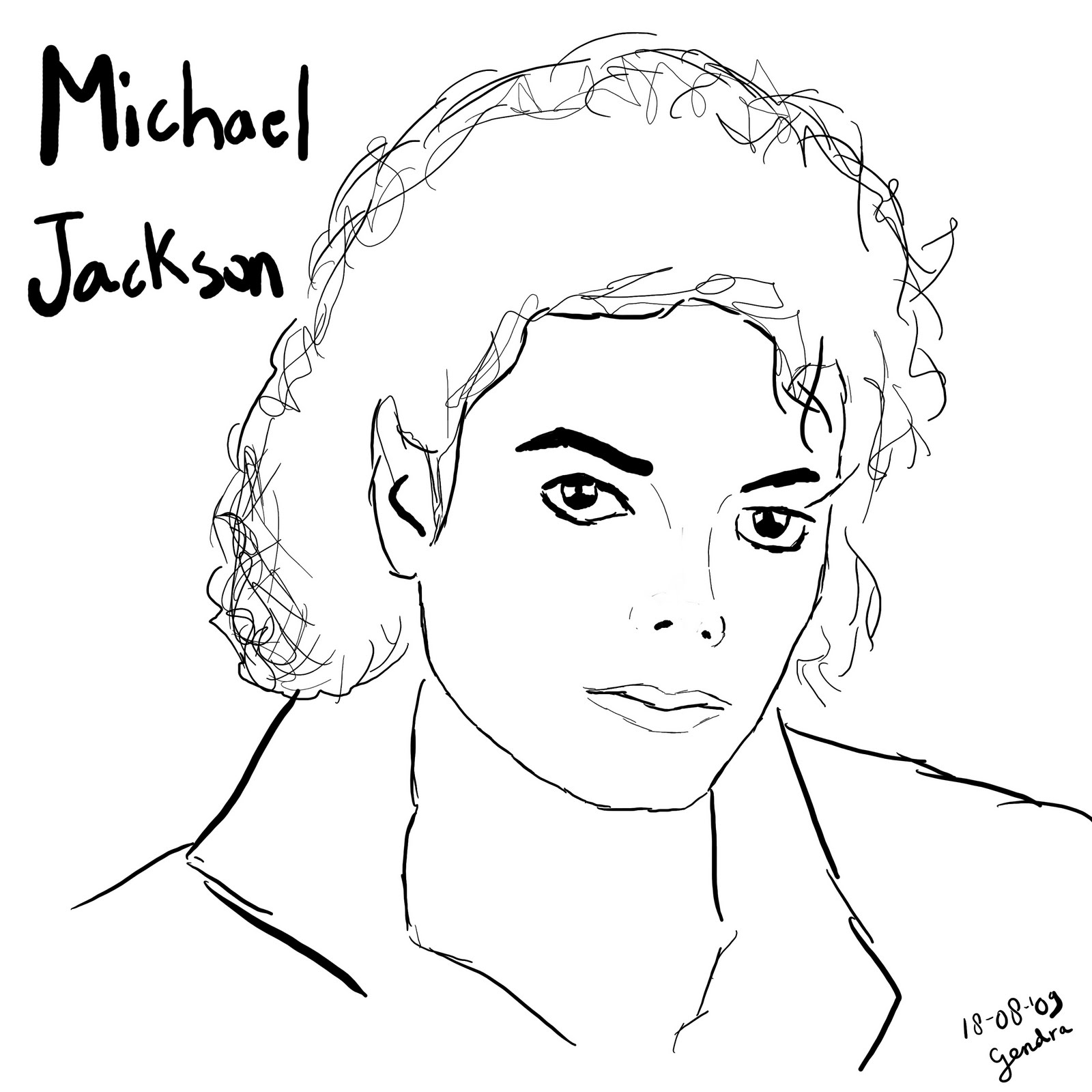 Michael Jackson Coloring Easy Coloring Pages