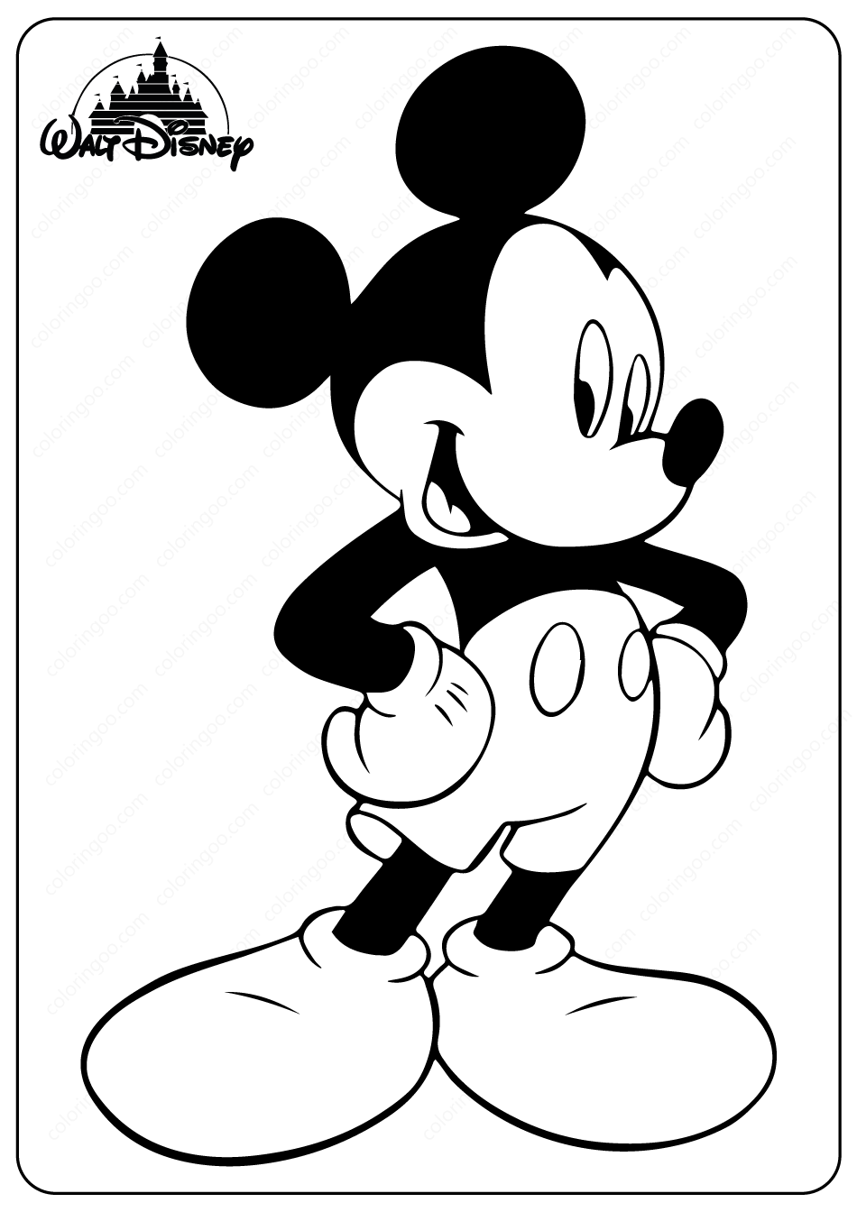 Mickey Coloring Pages Free Printable