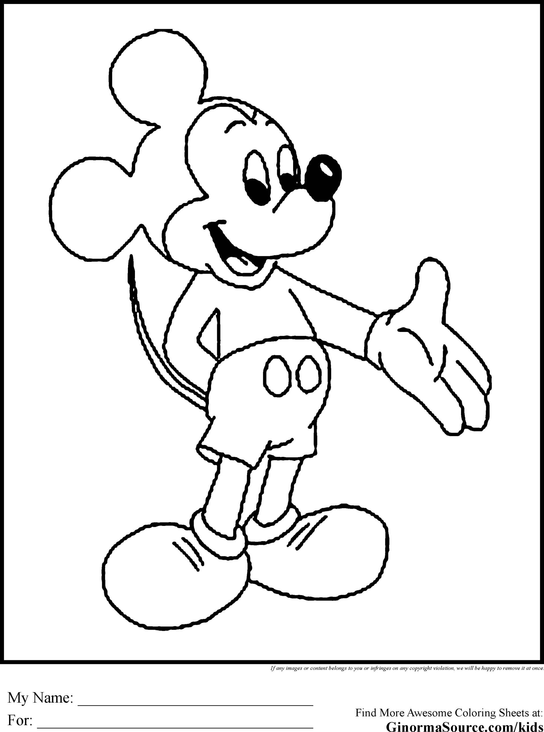 Mickey Mouse Printable Coloring Pages