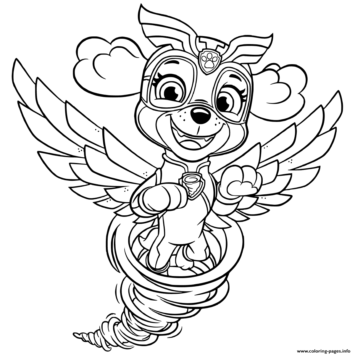 Printable Mighty Pups Coloring Pages