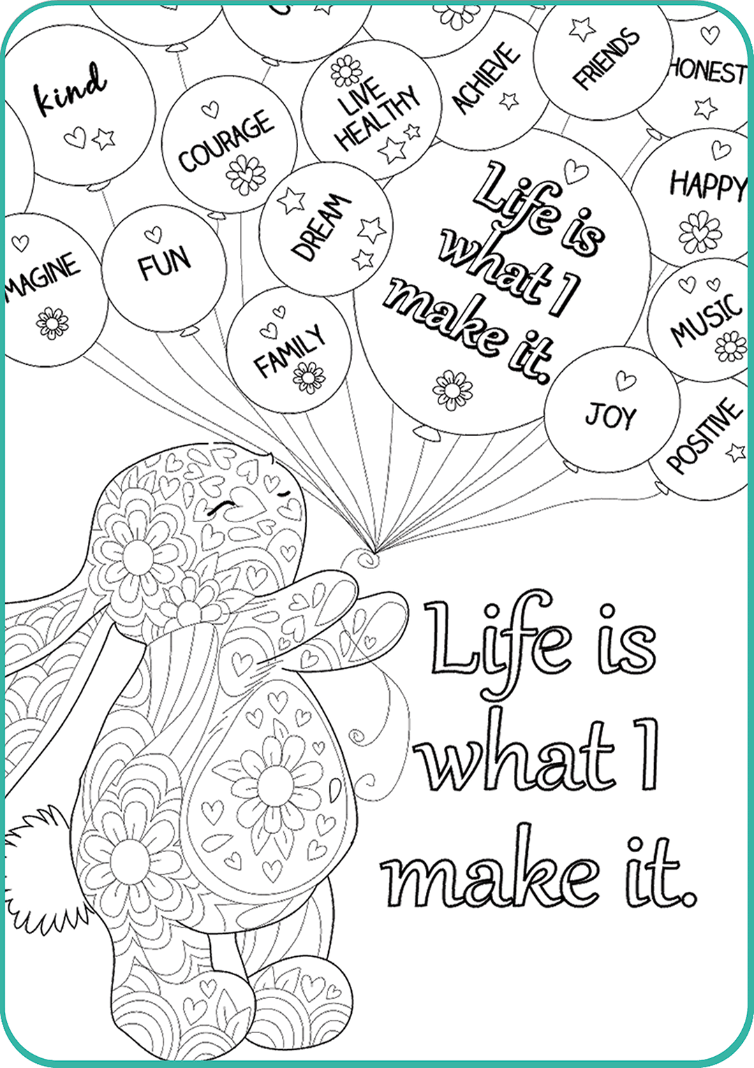 Mindfulness Colouring Cards With Affirmations Kylie Johnson Art