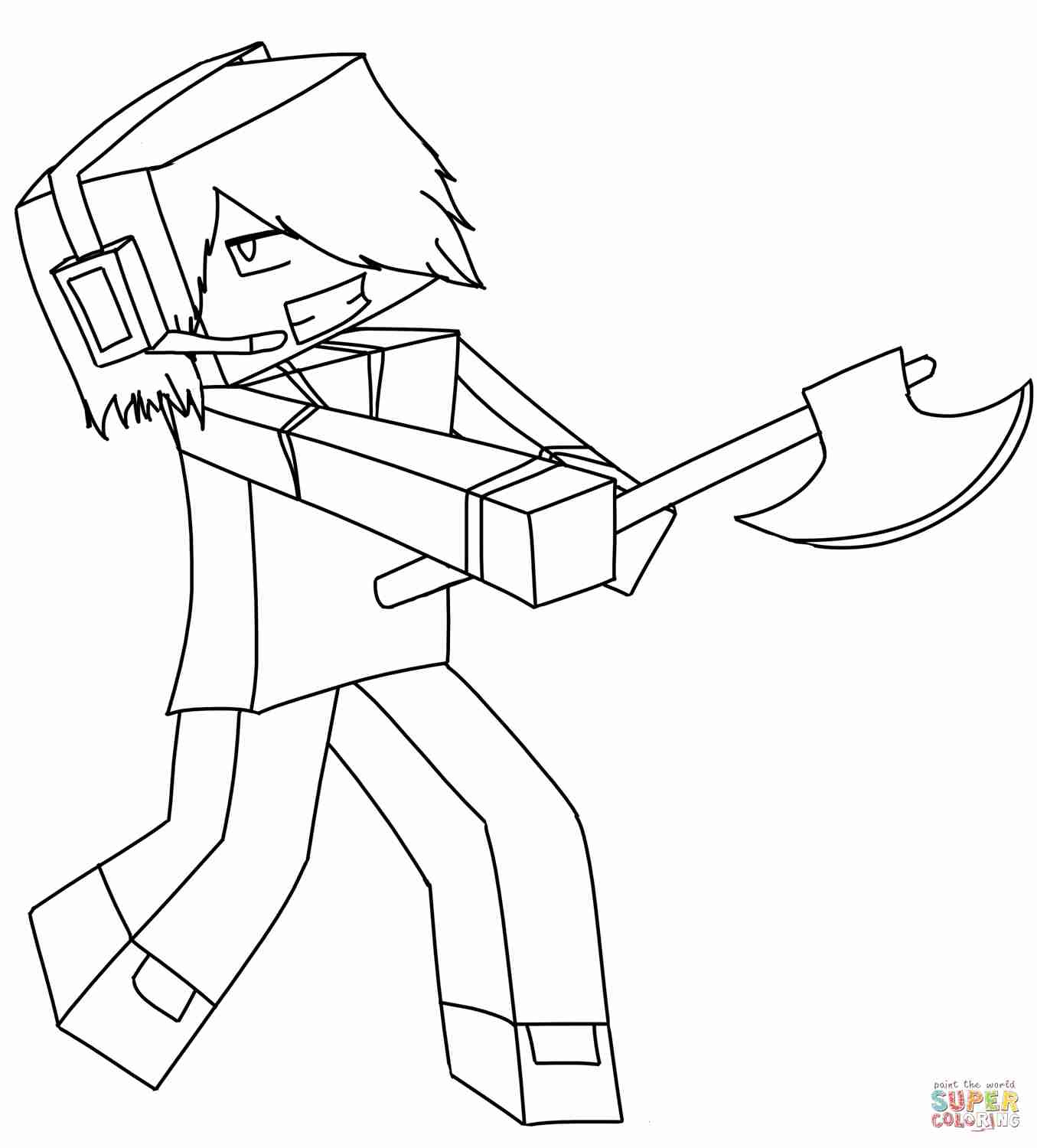 Minecraft Alex Coloring Pages At GetDrawings Free Download