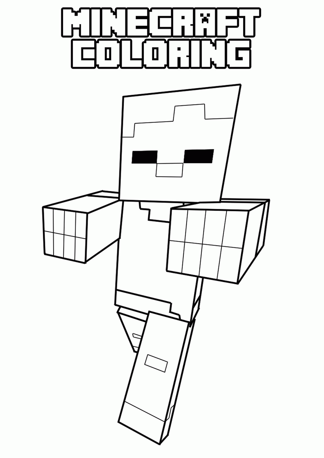 Minecraft Coloring Pages Herobrine