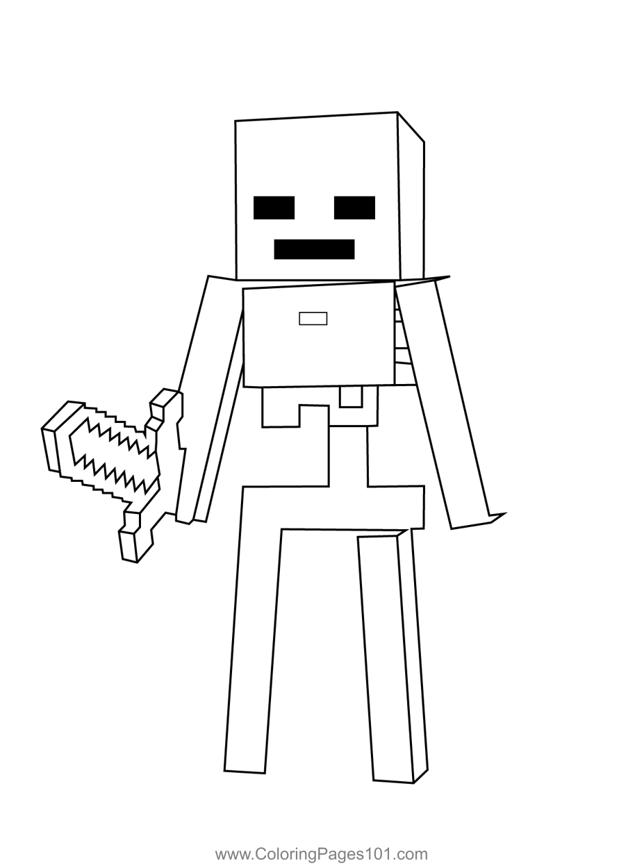 Minecraft Mutant Zombie Coloring Pages