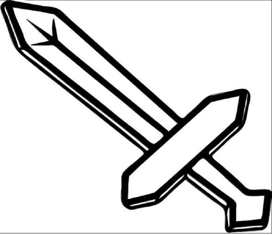 Minecraft Sword Pages Coloring Pages
