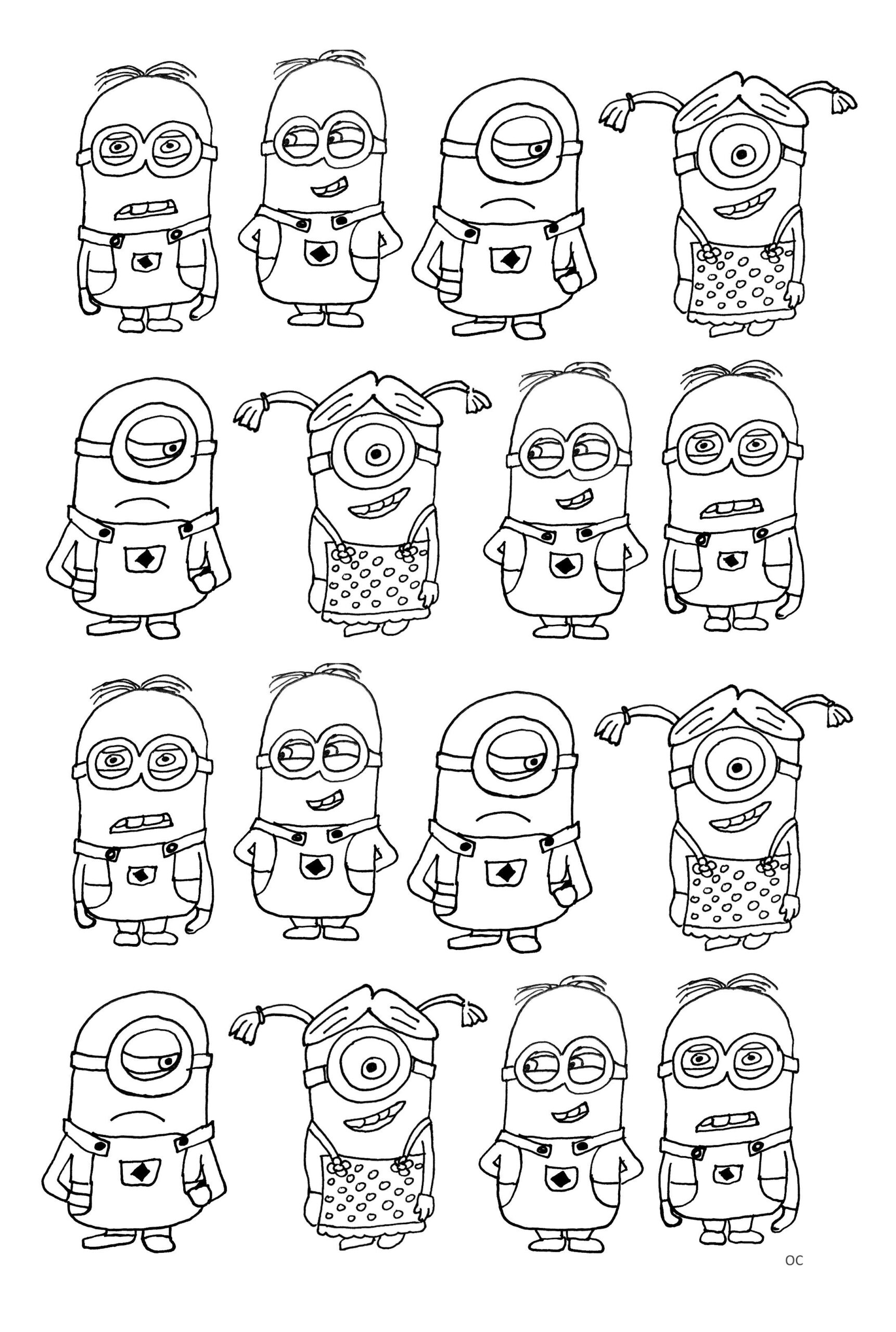Minions Coloring Pages For Kids Minions Coloring Pages For Kids