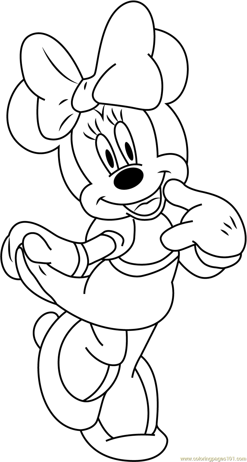 Printable Minnie Mouse Coloring Pages
