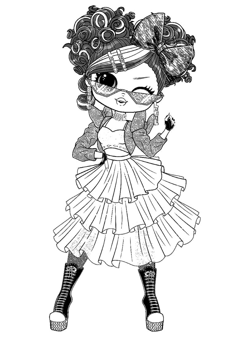 Miss Glam LOL Surprise OMG Coloring Page Download Print Or Color Online For Free