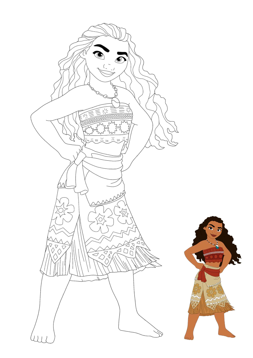Moana Coloring Pages Free Printable