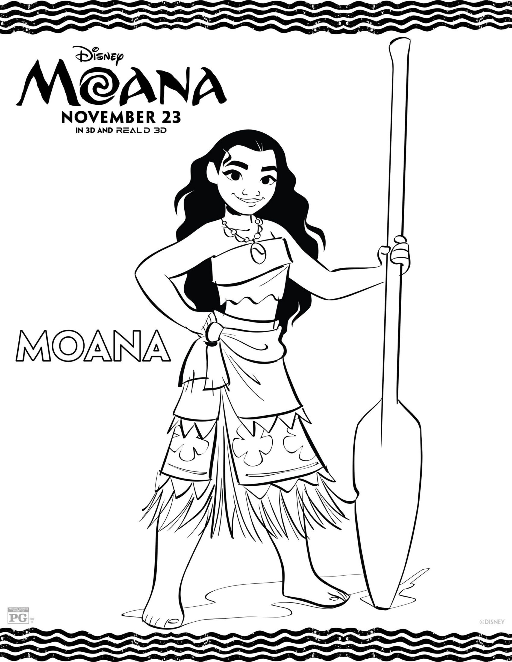Moana Coloring Pages Printable Free