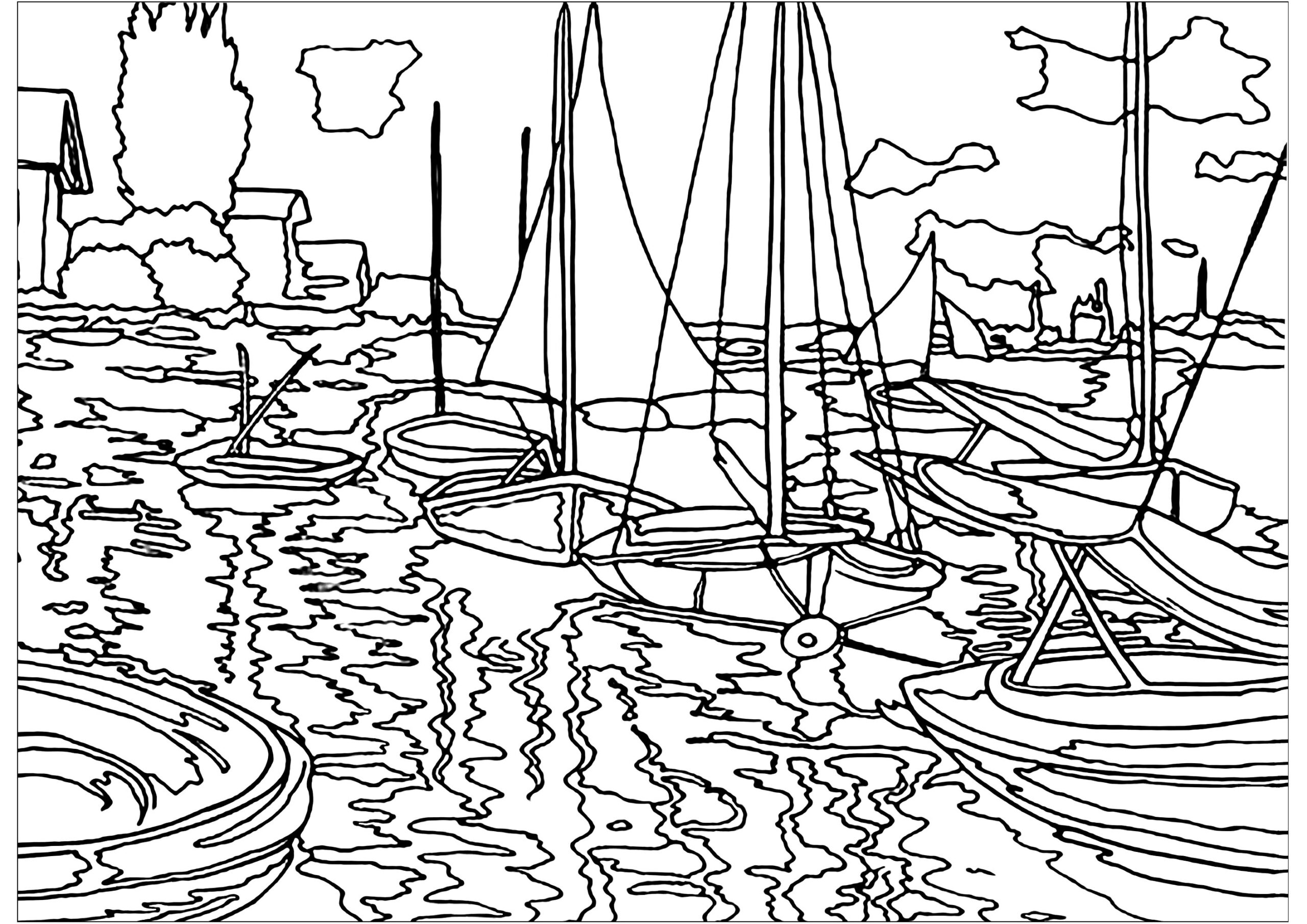 Monet Coloring For Children Claude Monet Coloring Pages For Kids
