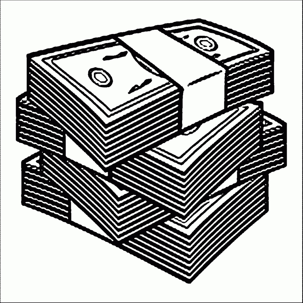 Printable Money Coloring Pages