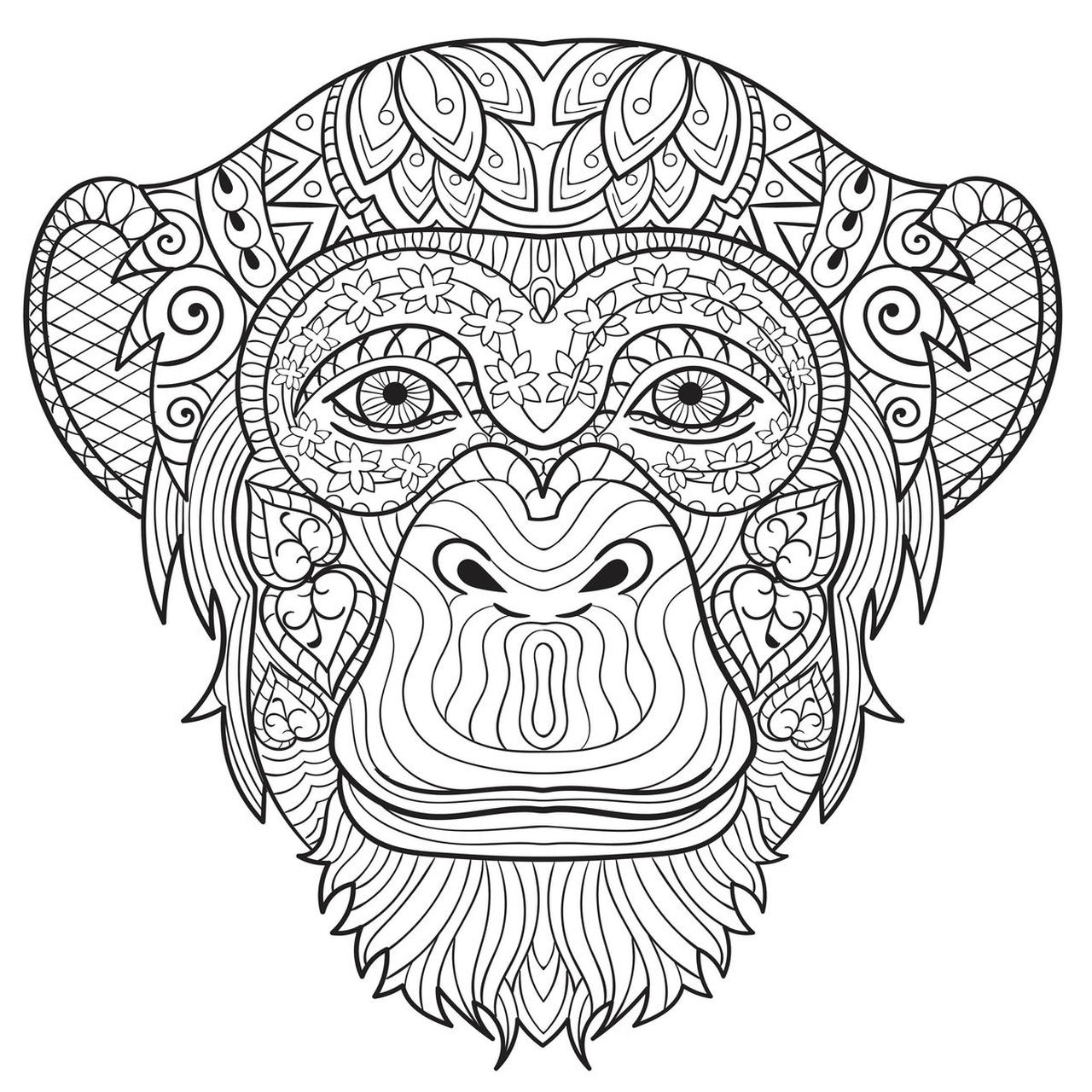Monkey Coloring Pages For Kids At GetDrawings Free Download