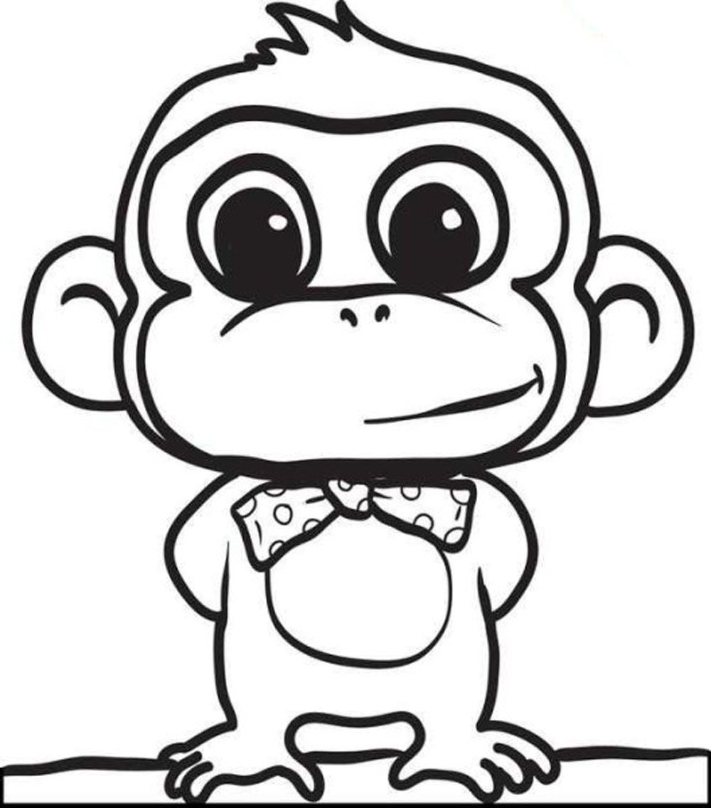 Monkey Coloring Pages Printable