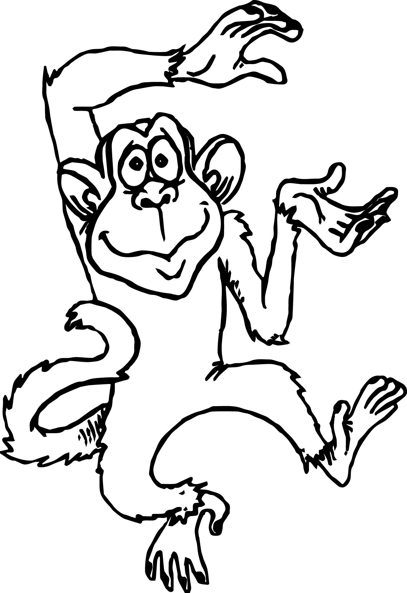 Printable Monkey Coloring Pages