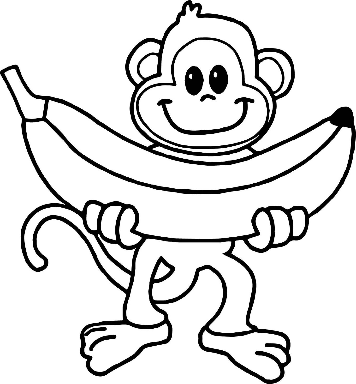 Free Printable Monkey Coloring Pages