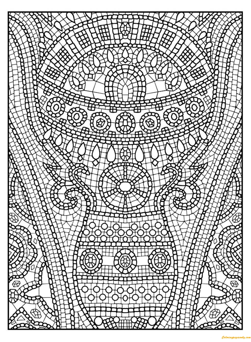 Mosaic Patterns Coloring Page Free Printable Coloring Pages
