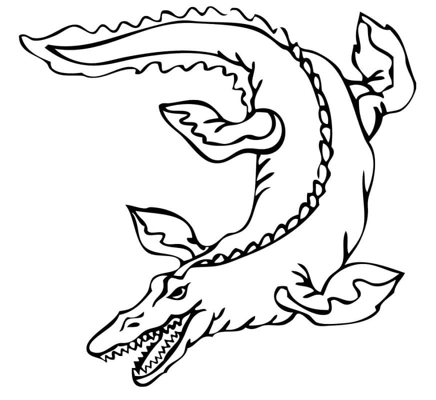 Mosasaurus Coloring Page Printable