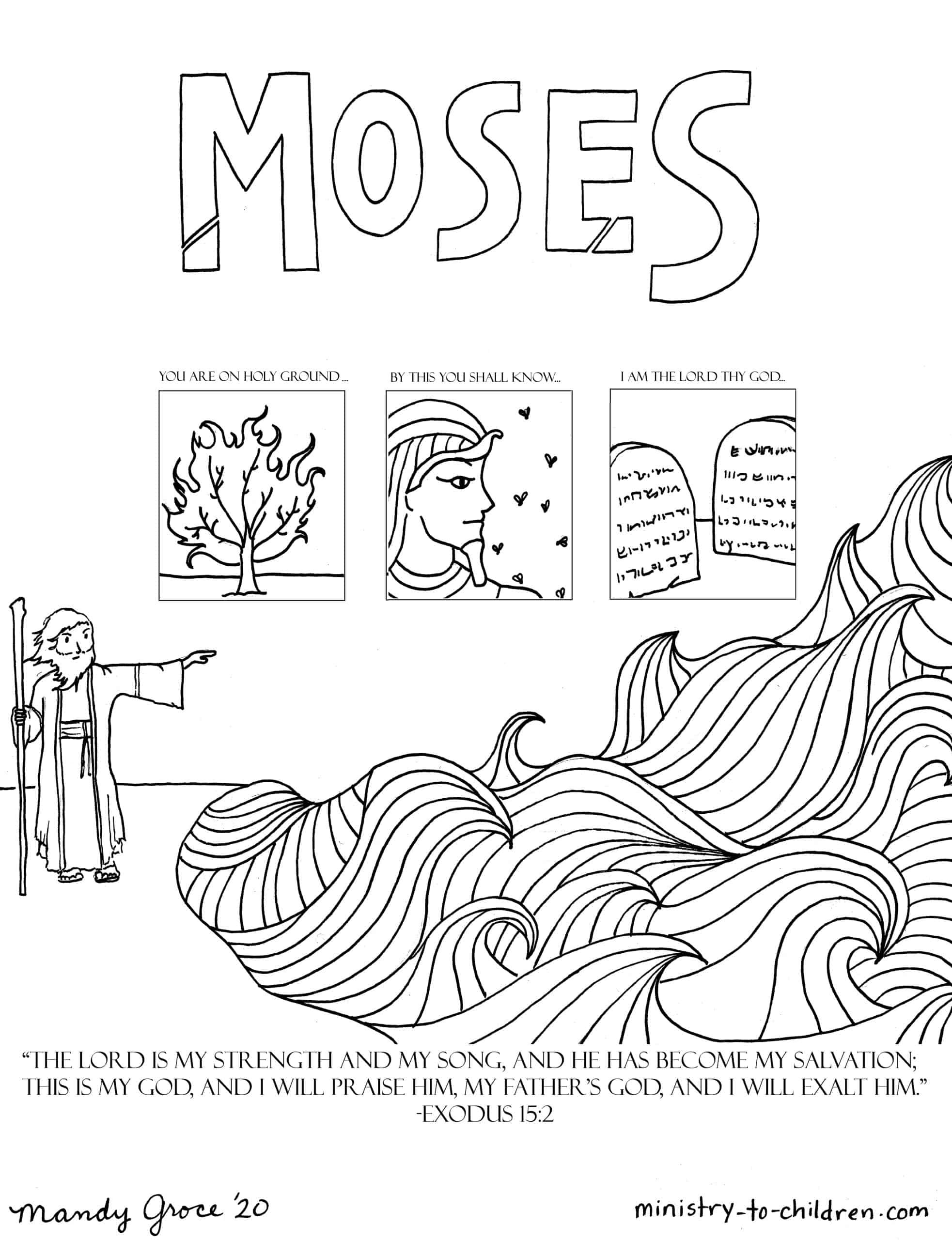 Free Printable Moses Coloring Pages
