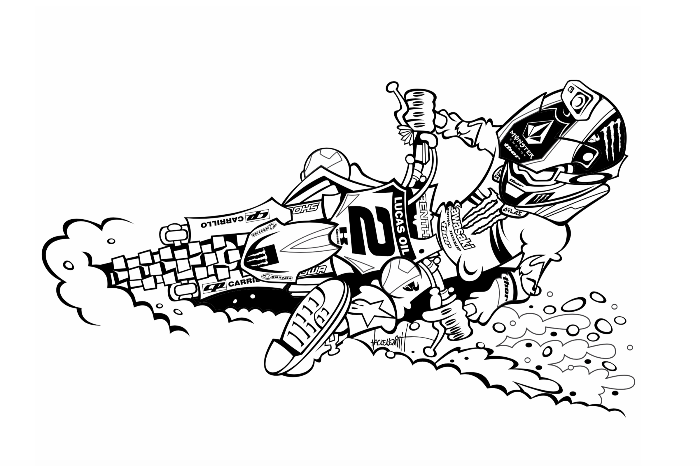 Motocross Coloring Pages Printable