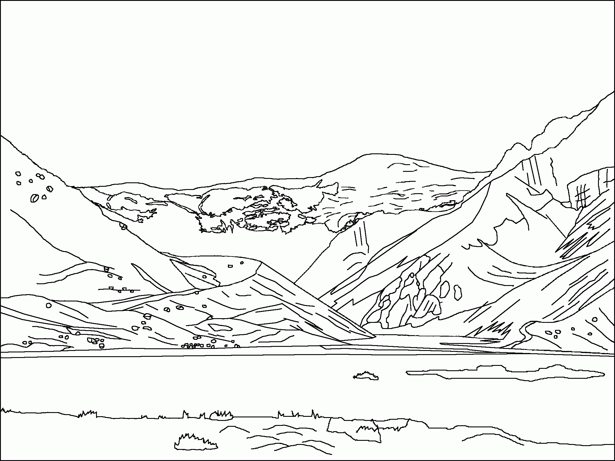 Free Printable Mountain Coloring Pages